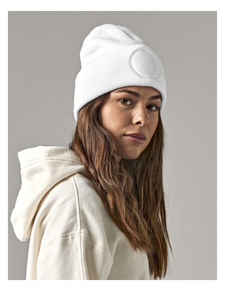 BEE-B446-Circular Patch Beanie 2